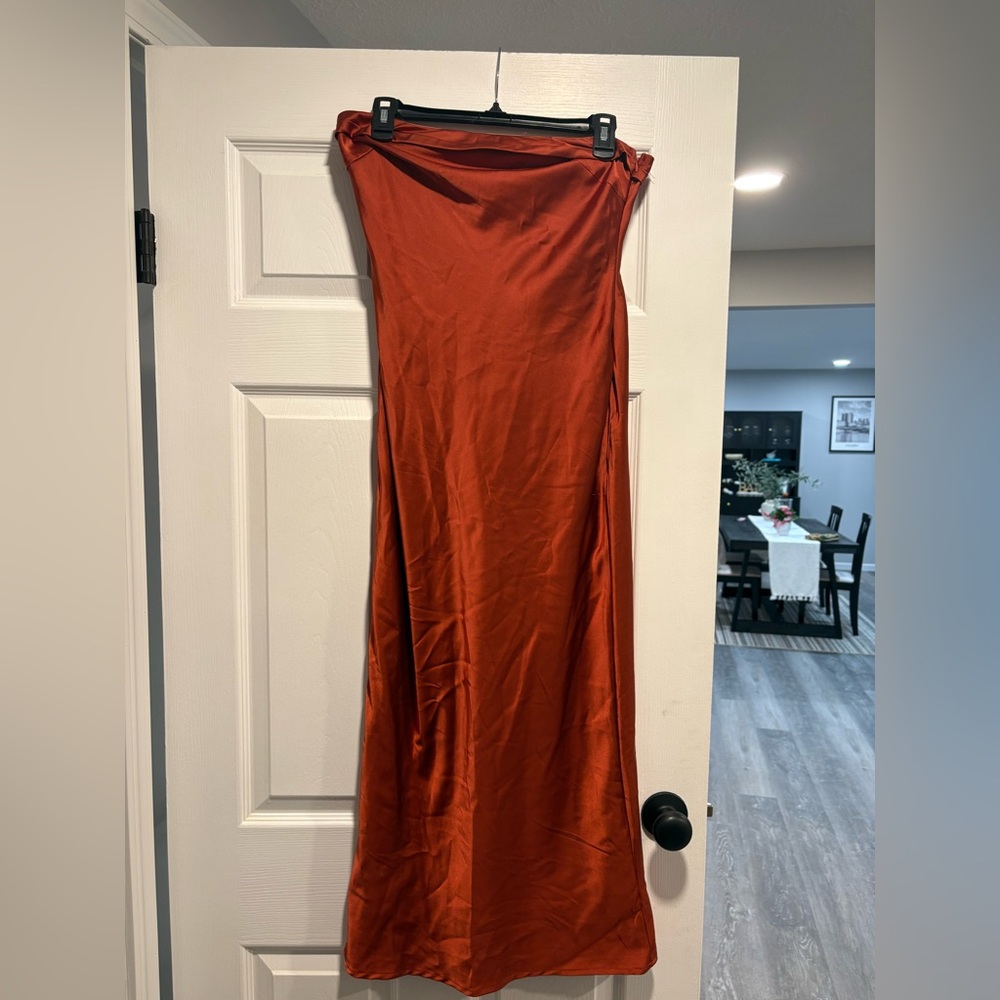 Petal & Pup Rust Midi Dress